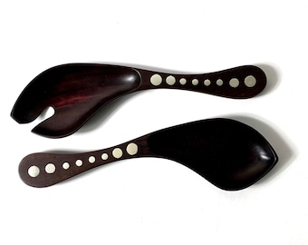 William Spratling Rosewood and Silver Serving Set 1950s