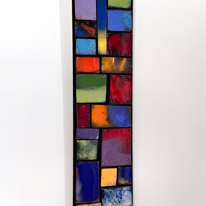 Contemporary Modern Abstract Enameled Copper Mosaic Wall Hanging Sculpture image 2