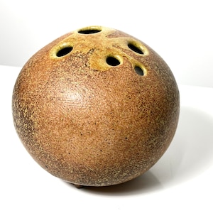 Vintage Mid Century Modern Tom McMillin Studio Pottery Ceramic Rock Vase 1960s