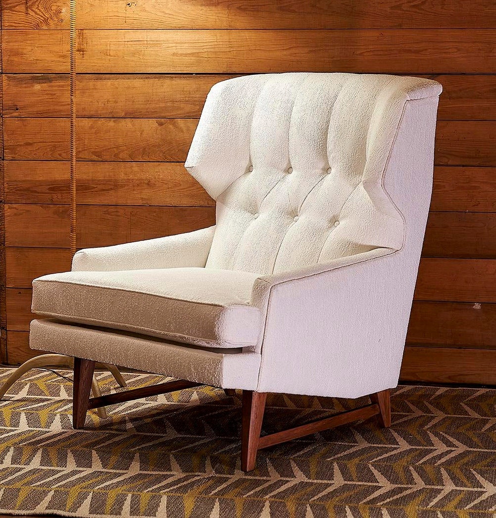 Mid century online modern wingback chair