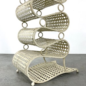 Vintage Mid Century Modern French Iron Scroll Wine Rack 1950s image 6