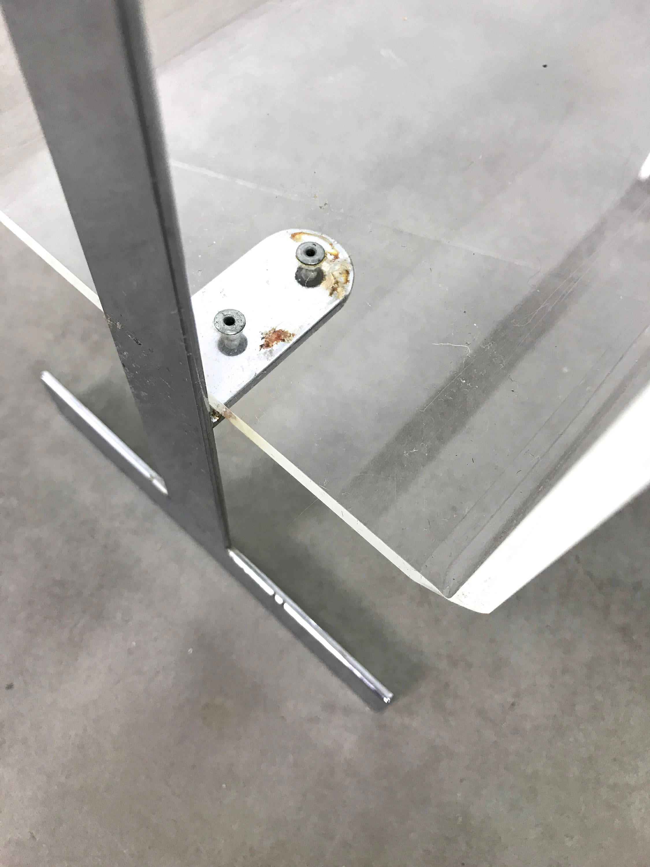 Lucite & Chrome Magazine Rack 1970's