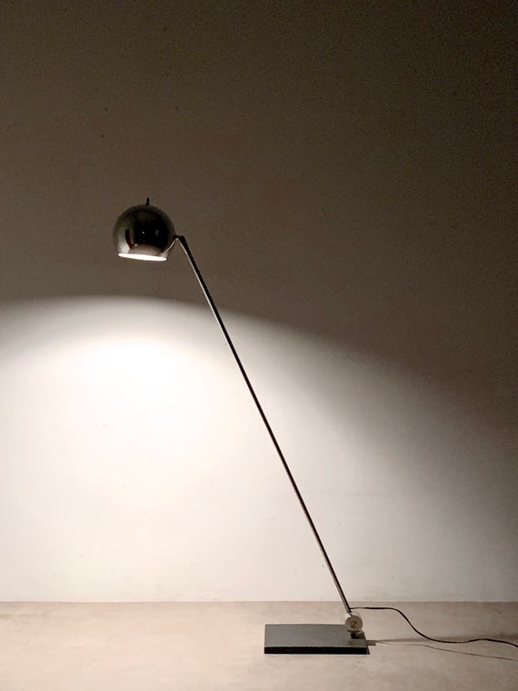 Vintage Robert Sonneman Chrome Eyeball Articulated Floor Lamp