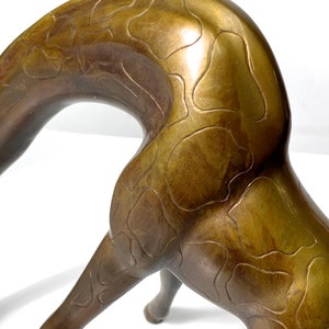 21 Pair Vintage Bronze Brass Figural Giraffe Sculptures 1970s image 9