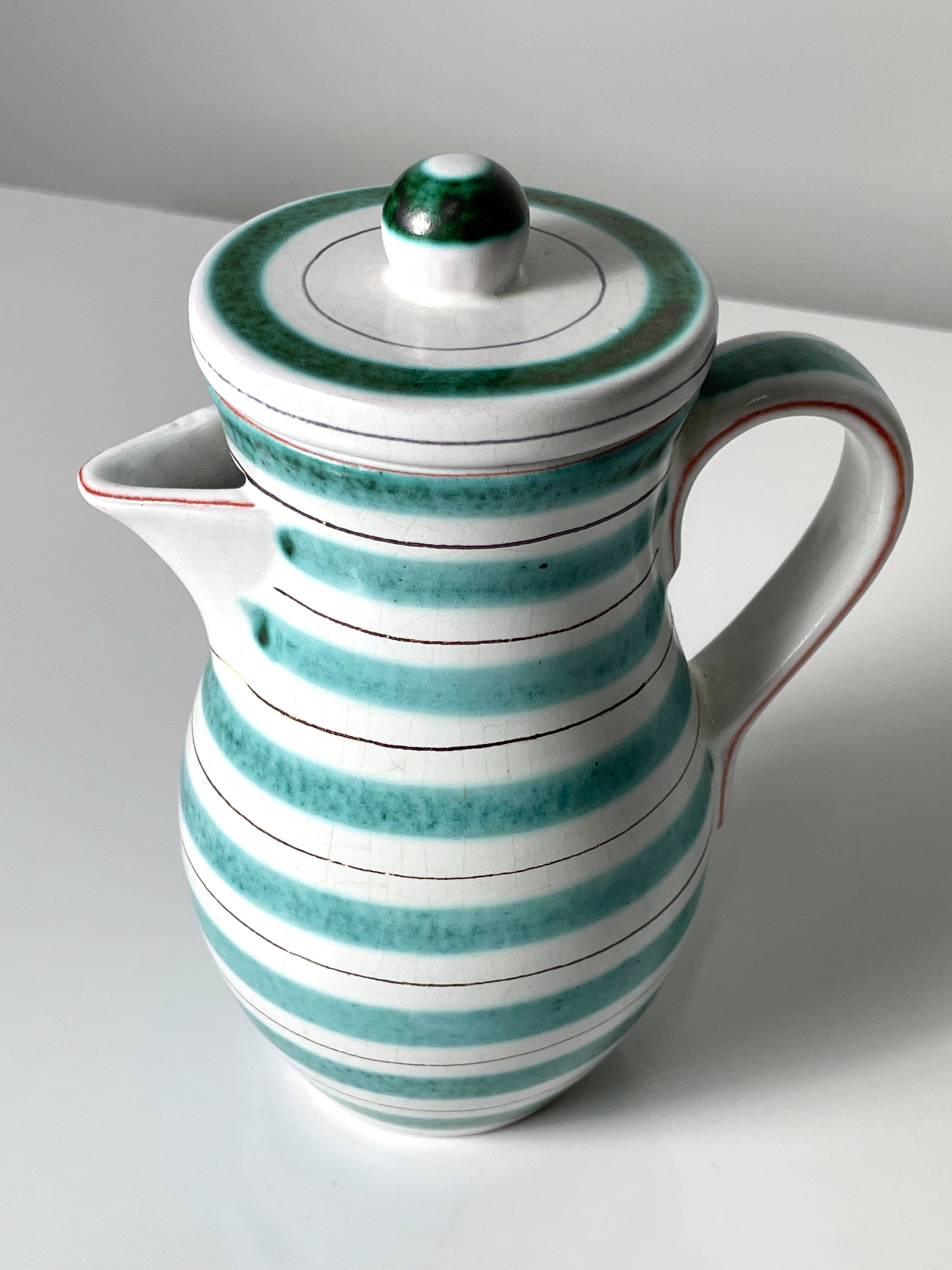 Stig Lindberg Gustavsberg Striped Ceramic Pitcher 1950s - Etsy 日本