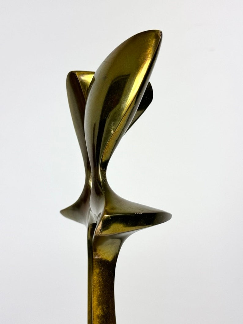 Mid Century Modern Mary Bolte Abstract Bronze Modernist Figural Sculpture circa 1950s image 6