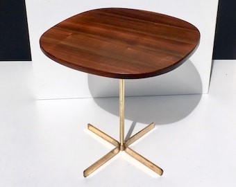 Rare Vintage Mid Century Modern Brass Side Table by Allan Gould 1950s
