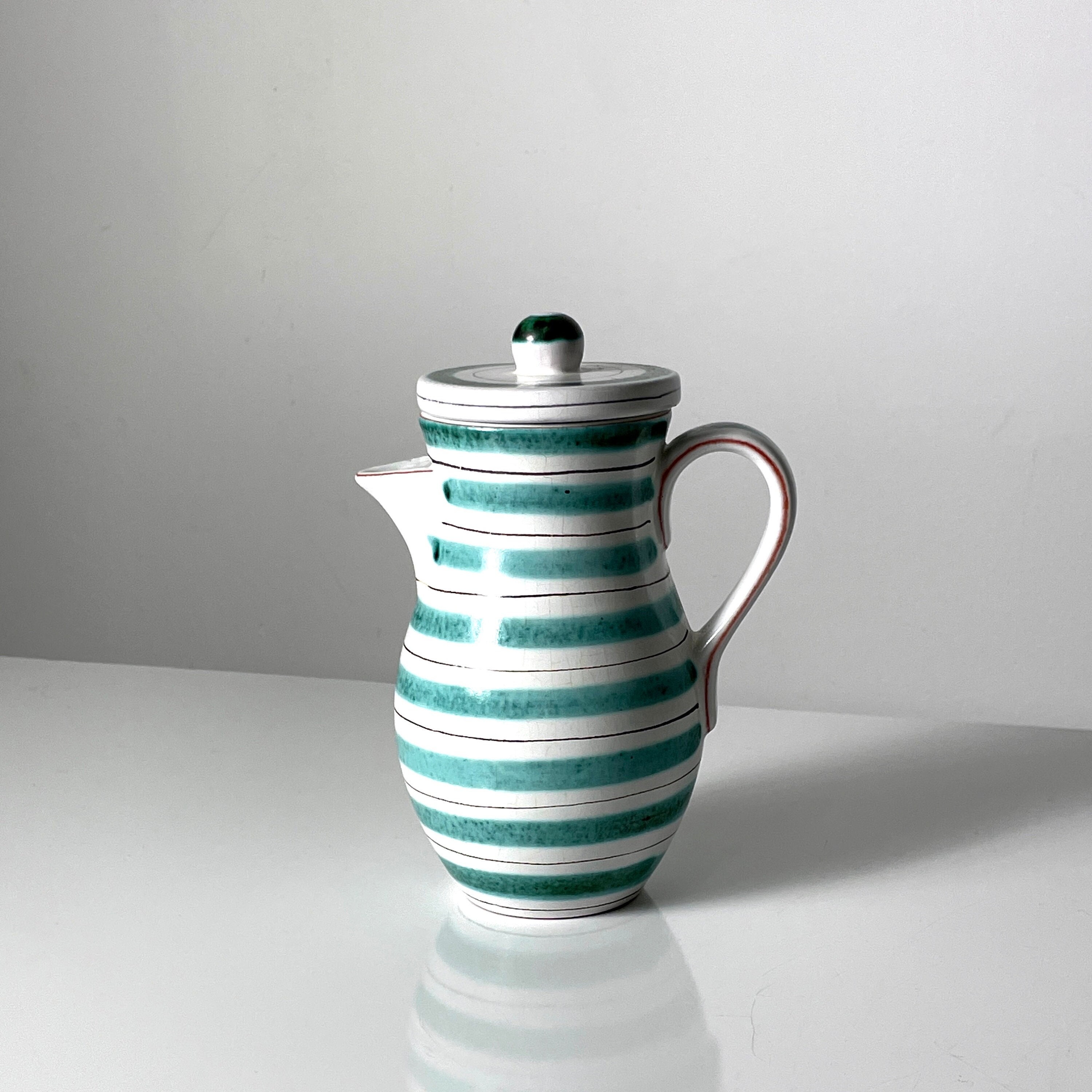 サ*ス様 Gustavsberg Stig Lindberg ★北欧　スティグリ Stig Lindberg Gustavsberg Striped Ceramic Pitcher 1950s