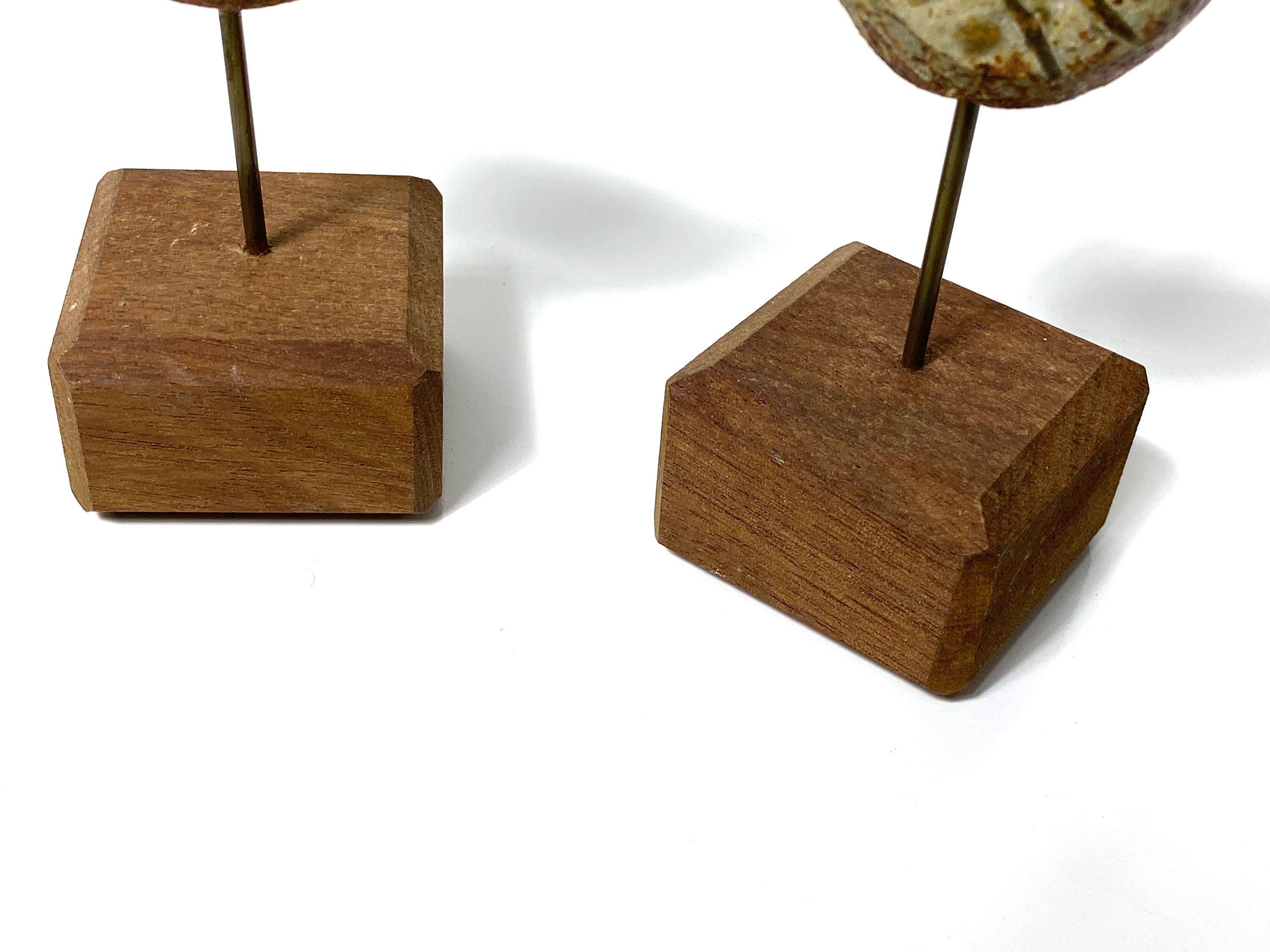 Pair Richard Peeler Pottery Bird Sculptures 1960s