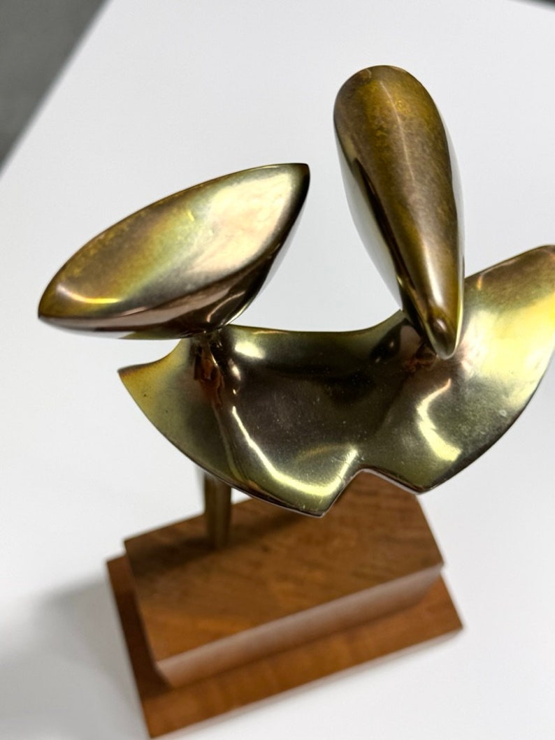 Mid Century Modern Mary Bolte Abstract Bronze Modernist Figural Sculpture circa 1950s image 8