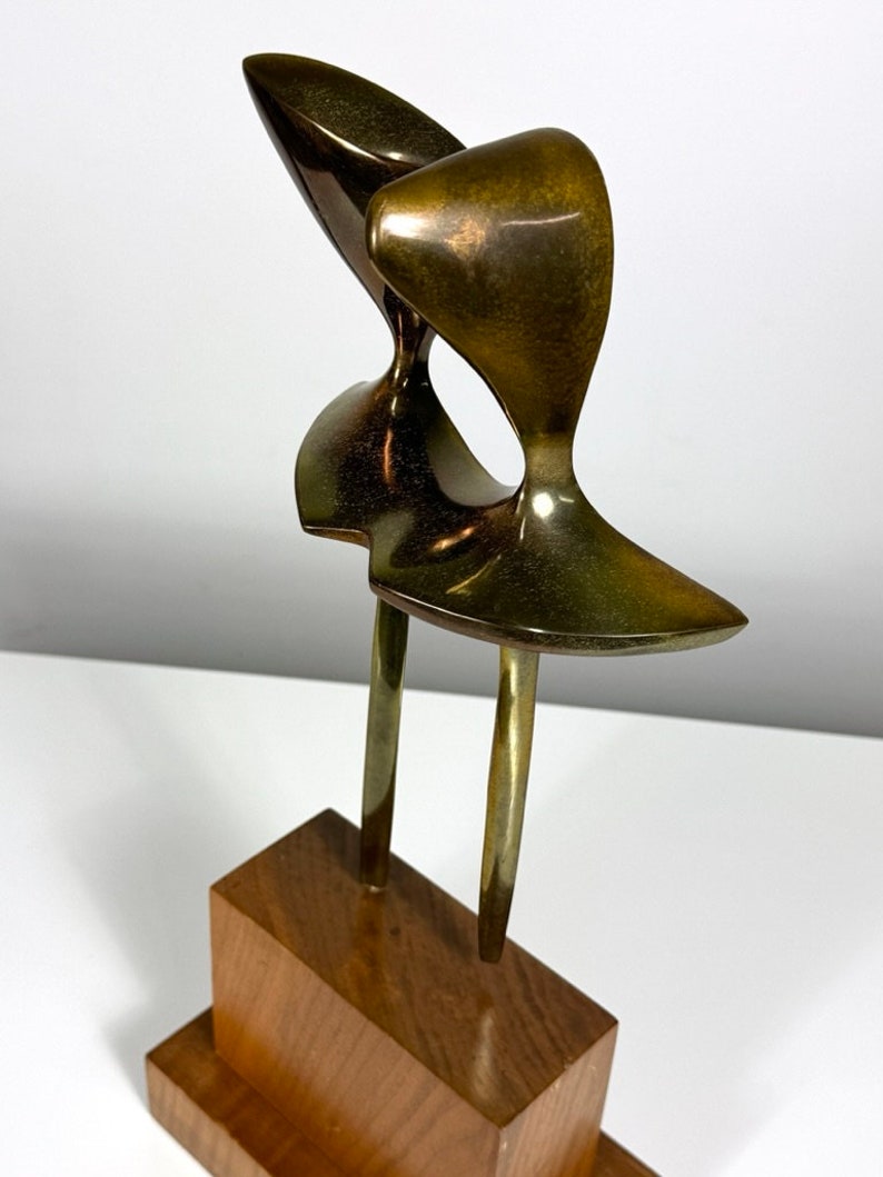 Mid Century Modern Mary Bolte Abstract Bronze Modernist Figural Sculpture circa 1950s image 5