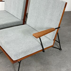 Vintage Pipsan Saarinen Swanson 3 Piece Modular Iron Lounge Settee Sofa Armchair Ficks Reed Sol Air 1950s Mid Century Modern image 8