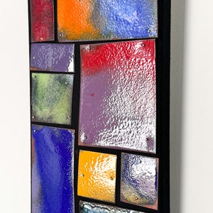 Contemporary Modern Abstract Enameled Copper Mosaic Wall Hanging Sculpture image 5