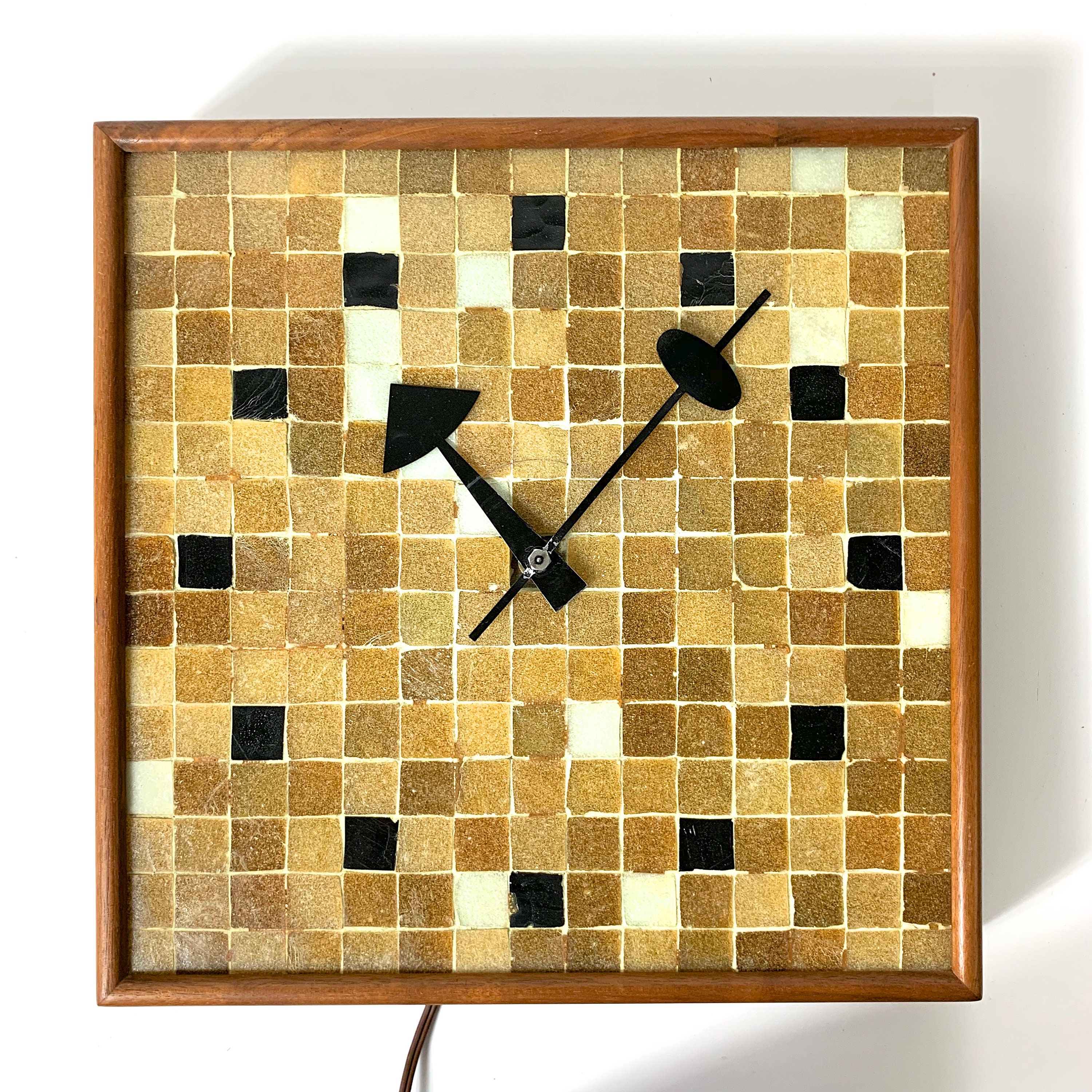Rare Nelson Mosaic Tile Wall Clock 1950's