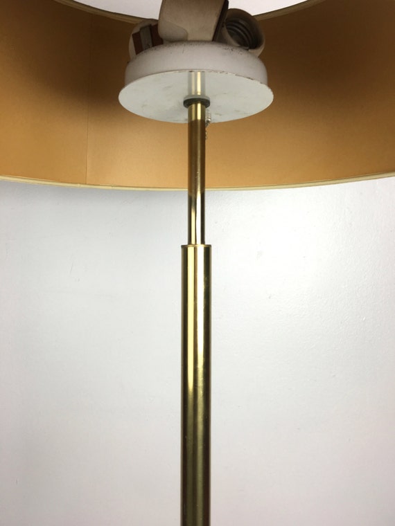 Rare Vintage Gerald Thurston Lightolier Brass Star Table Lamp Mid