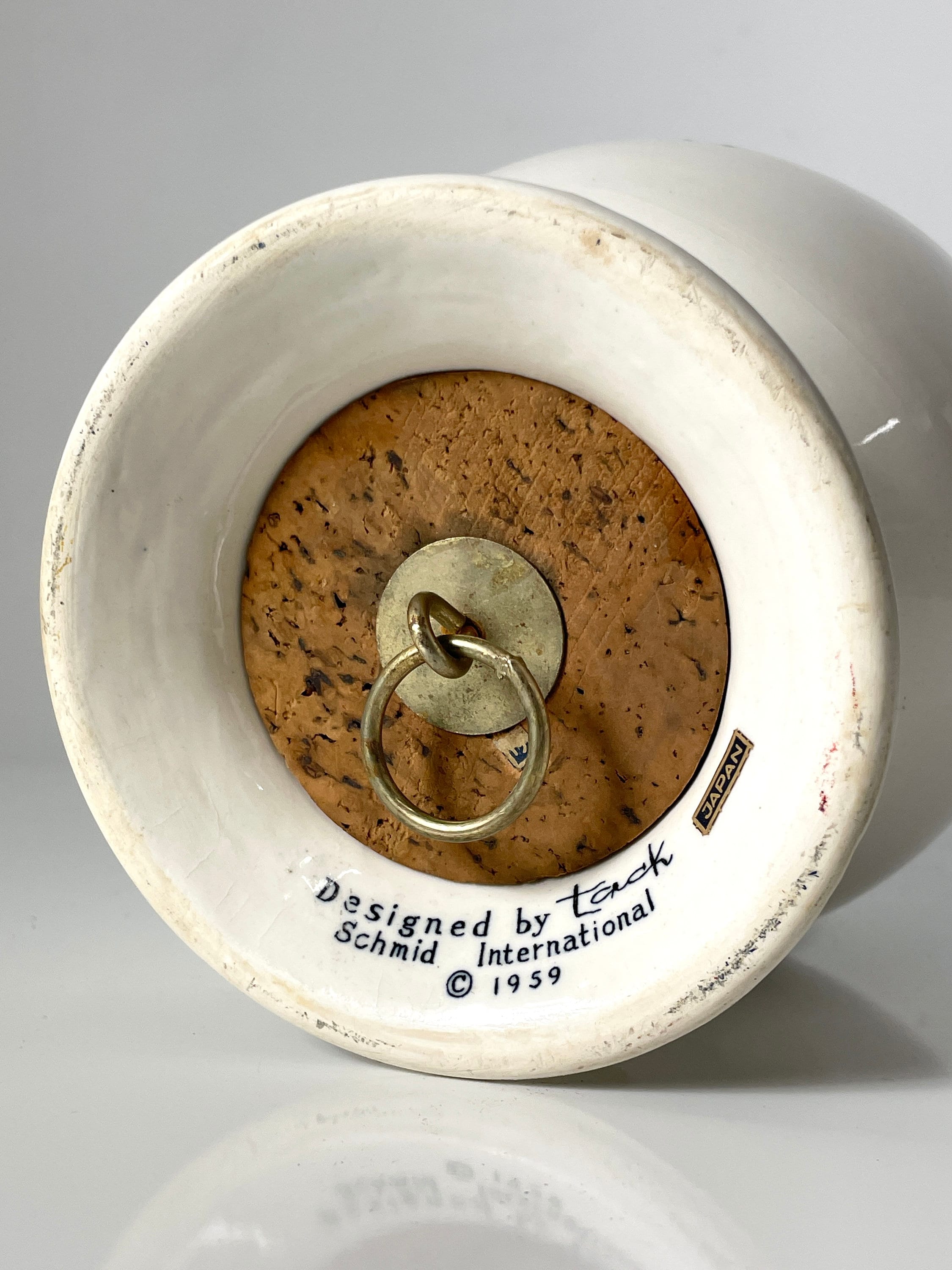Rare 1959 Lagardo Tackett Happy Ceramic Egghead Stash Jar Condom