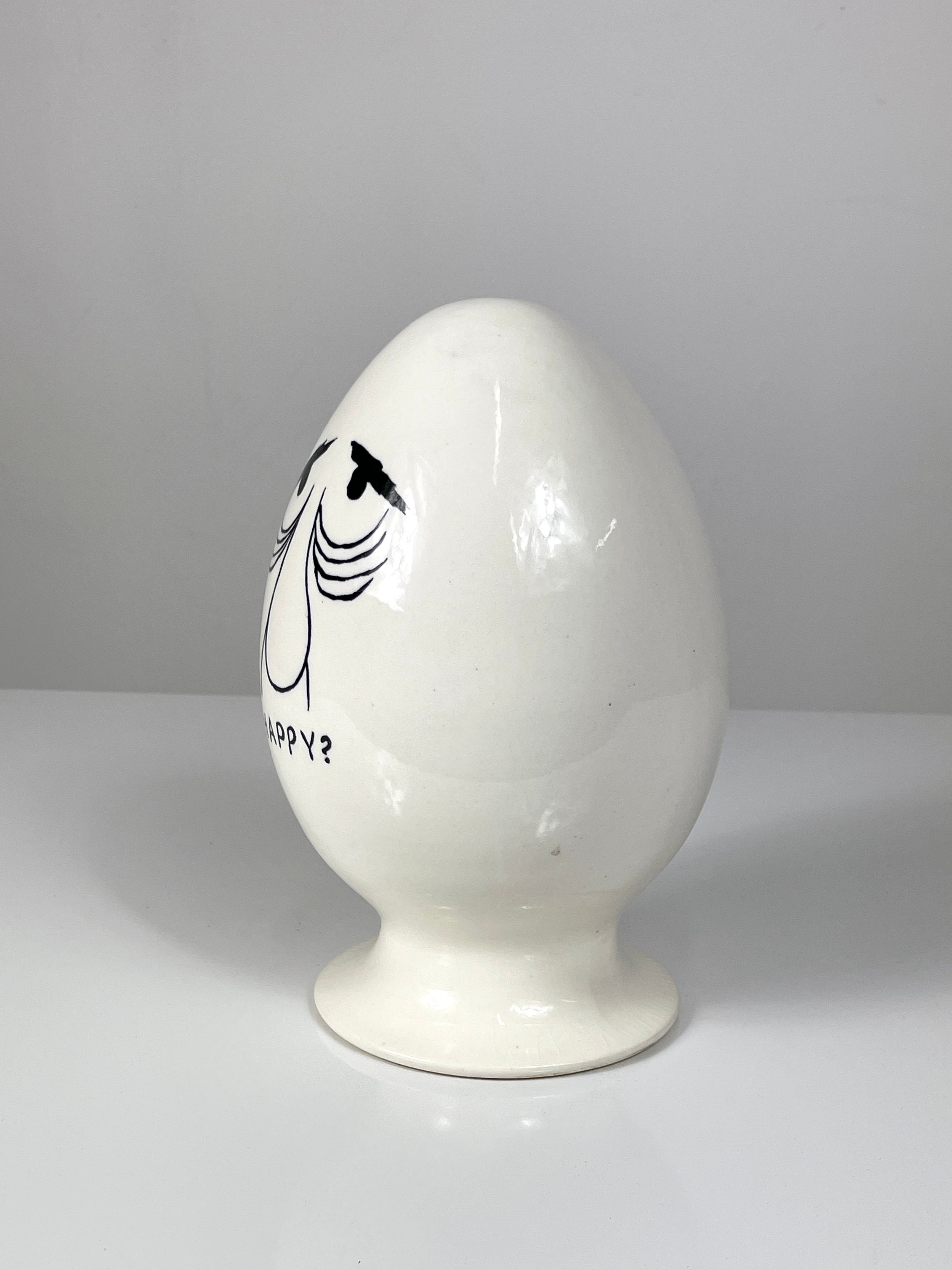 Rare 1959 Lagardo Tackett Happy Ceramic Egghead Stash Jar Condom