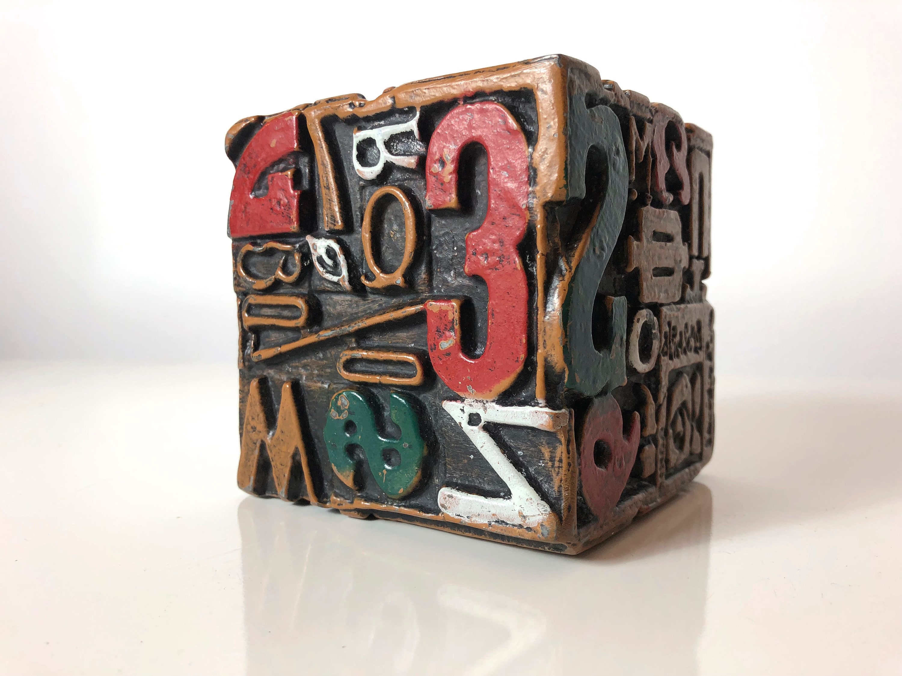 4x4 Sheldon Rose Alpha Sculpt Cube Sculpture 1960 s