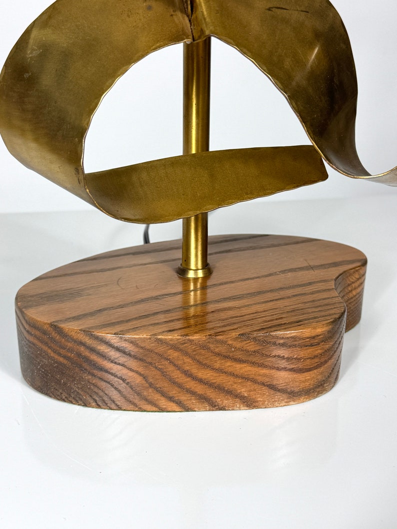 Mid Century Modern Yasha Heifetz Abstract Brass Figurative Table Lamp 1950s image 9