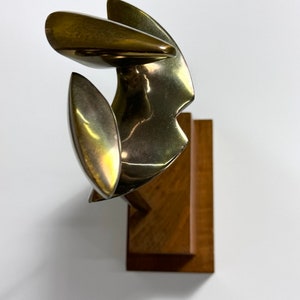 Mid Century Modern Mary Bolte Abstract Bronze Modernist Figural Sculpture circa 1950s image 7