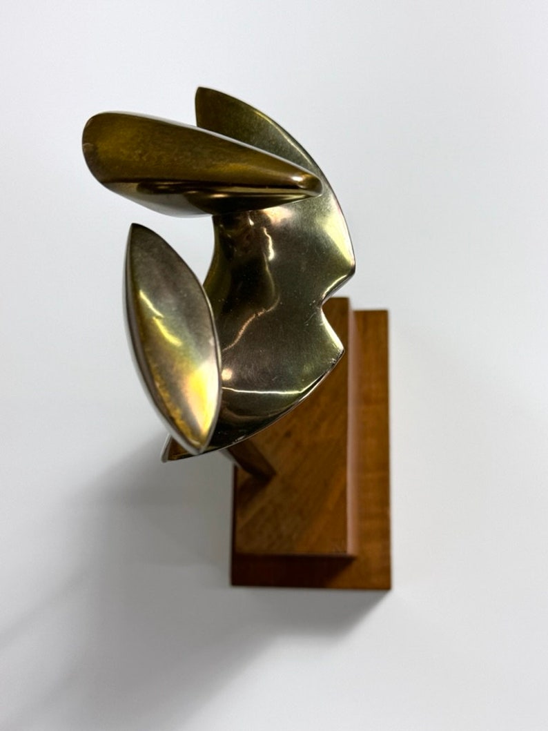 Mid Century Modern Mary Bolte Abstract Bronze Modernist Figural Sculpture circa 1950s image 7