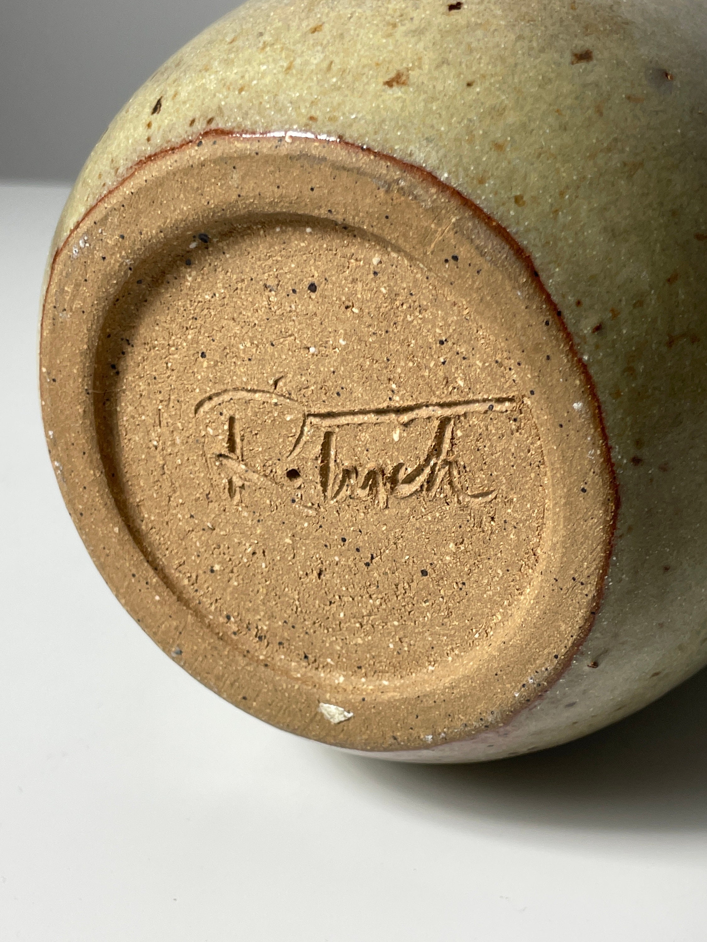 Vintage Mid Century Modern Richard Tuck Studio Pottery Vase 1980's