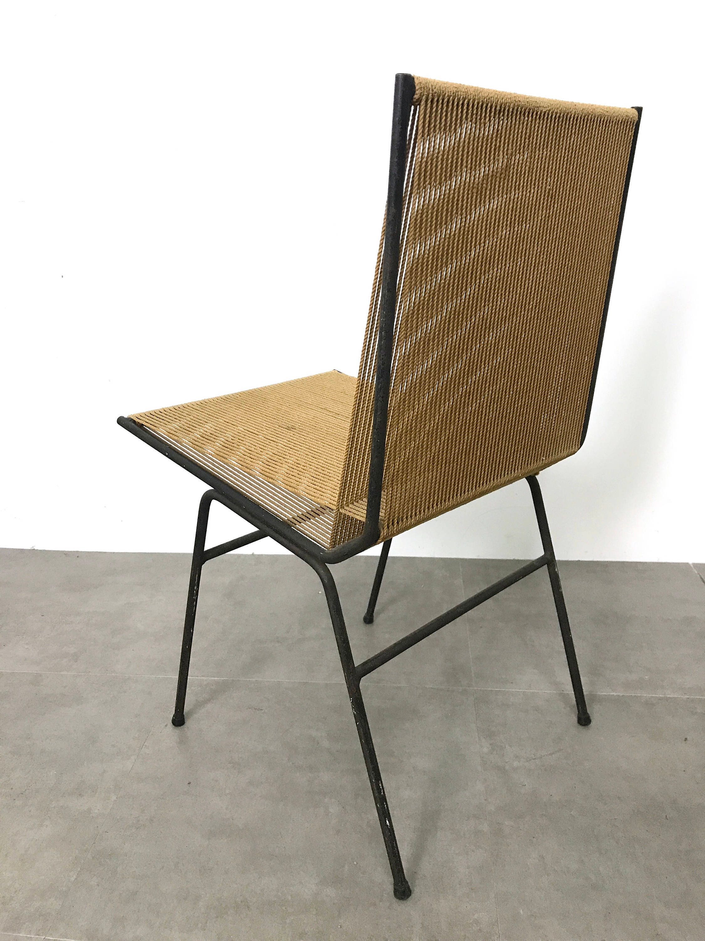 Pair Allan Gould String Chairs 1952