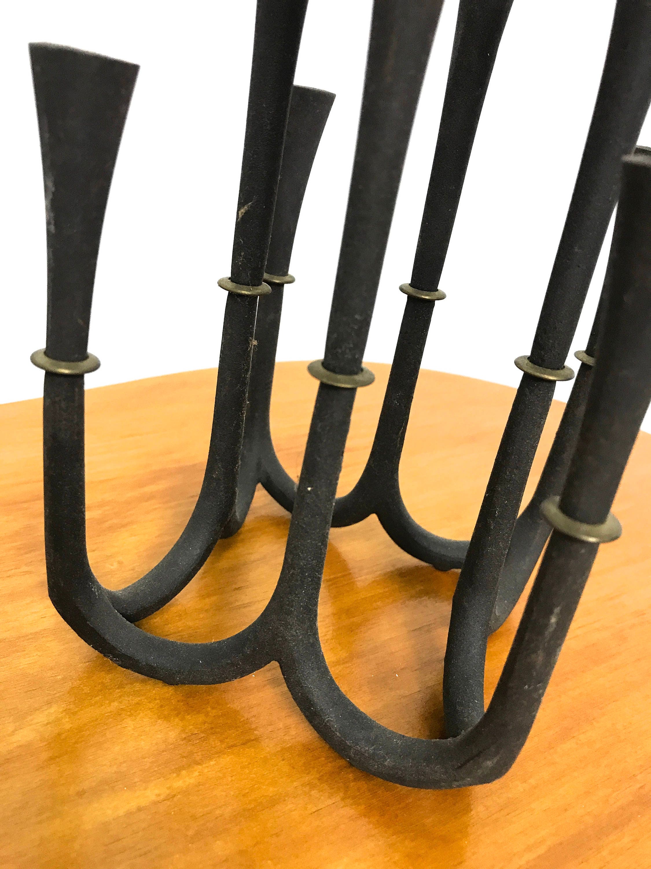 Vintage Dansk Iron Candle Holder 1960's