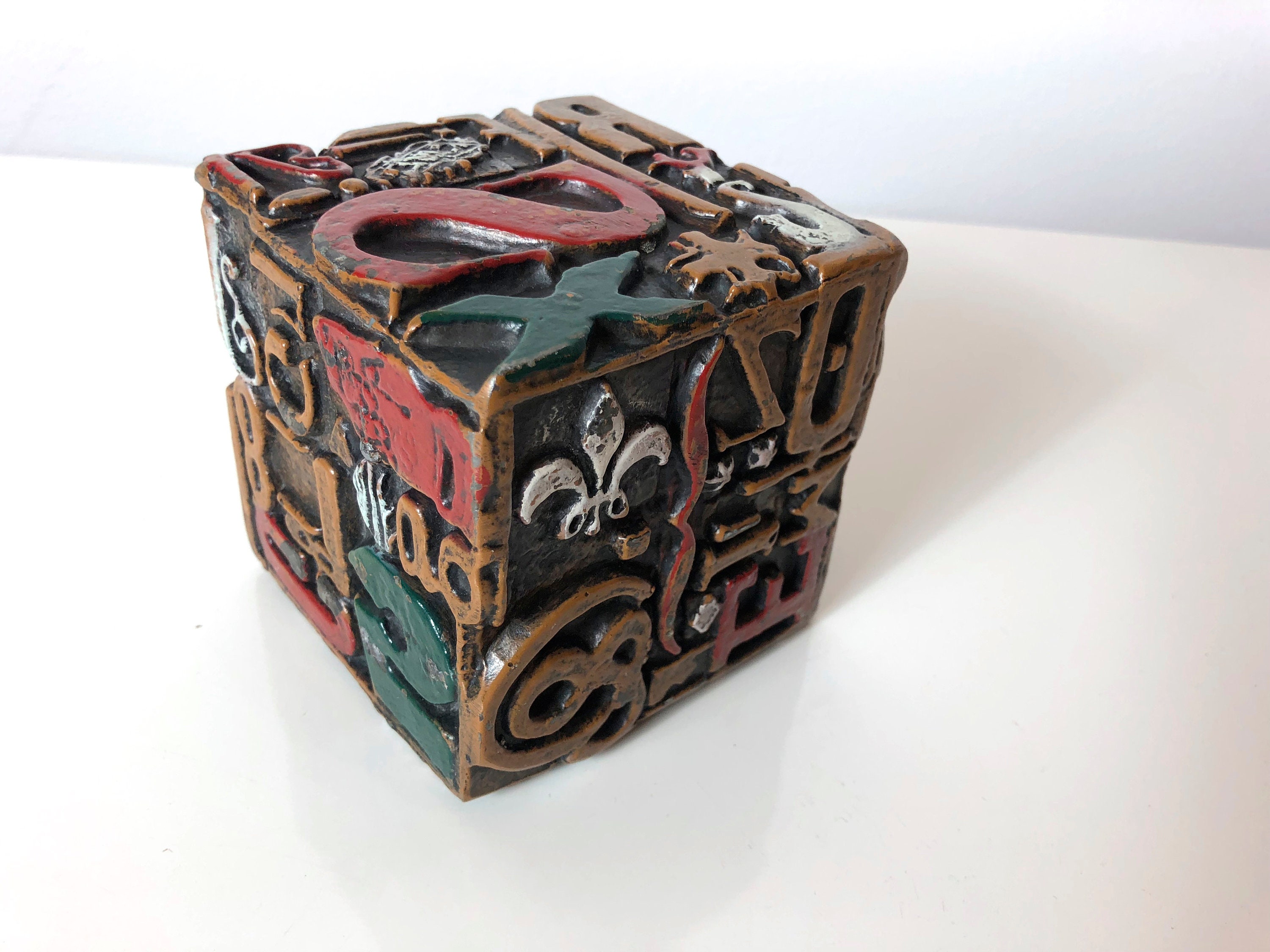 4x4 Sheldon Rose Alpha Sculpt Cube Sculpture 1960 s