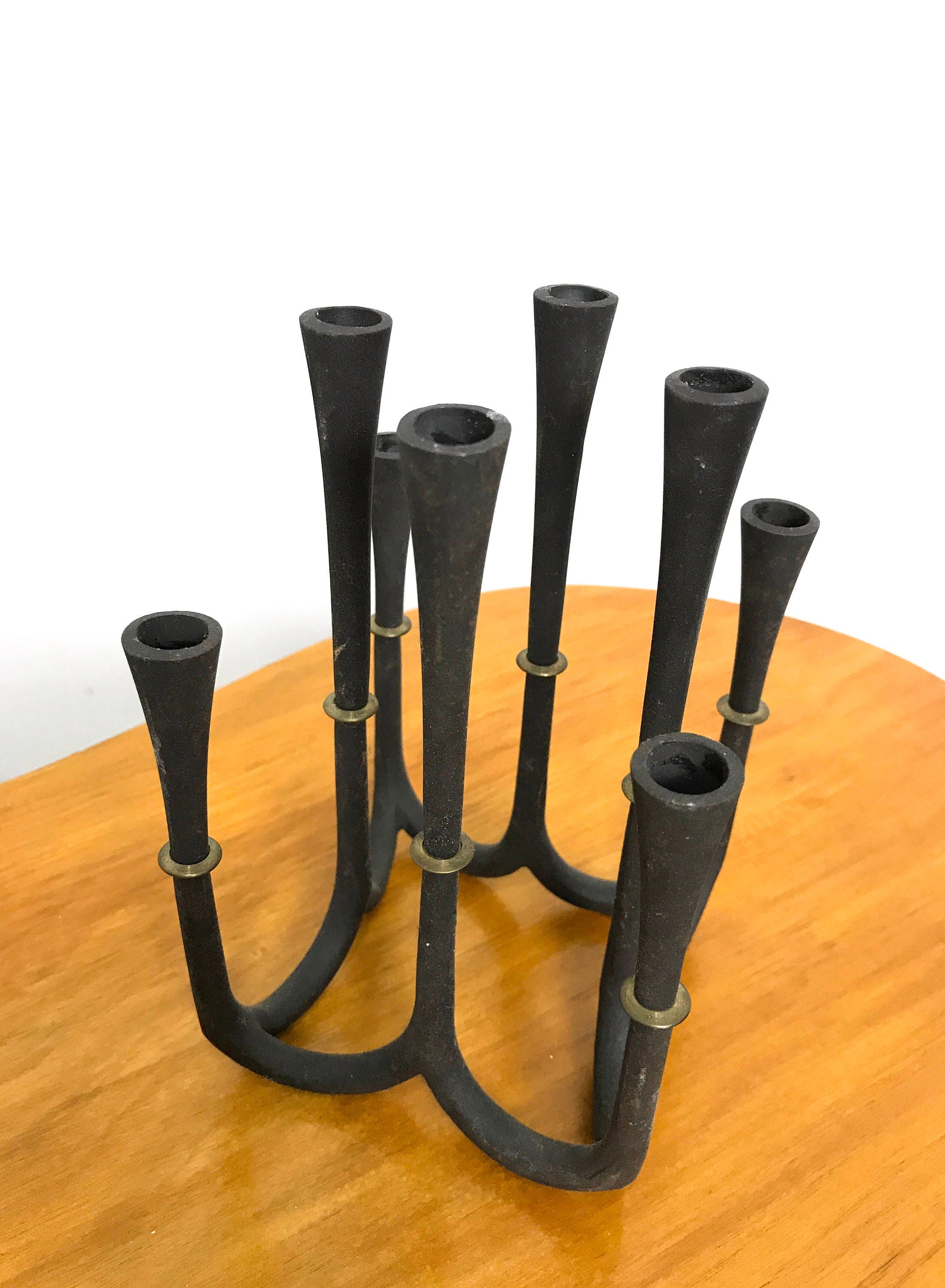 Vintage Dansk Iron Candle Holder 1960's