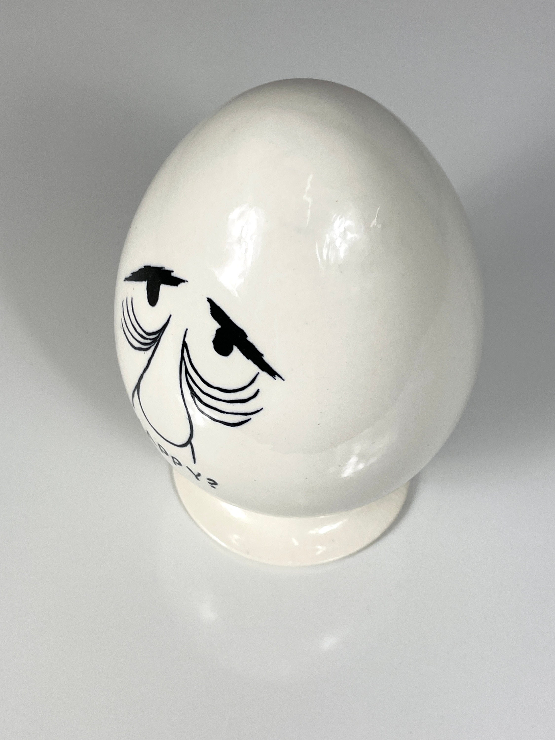 Rare 1959 Lagardo Tackett Happy Ceramic Egghead Stash Jar Condom