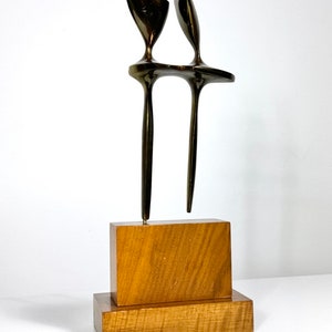 Mid Century Modern Mary Bolte Abstract Bronze Modernist Figural Sculpture circa 1950s image 3