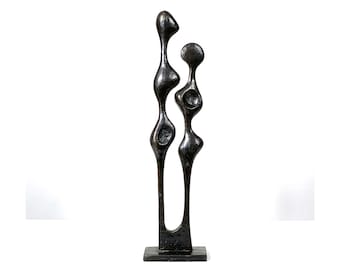 Tall Bronze Abstract Figurative Sculpture 1970s