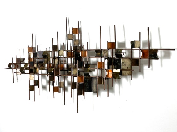 Rare Curtis Jere Abstract Brutalist Metal Wall Sculpture 1970s - Etsy  Denmark