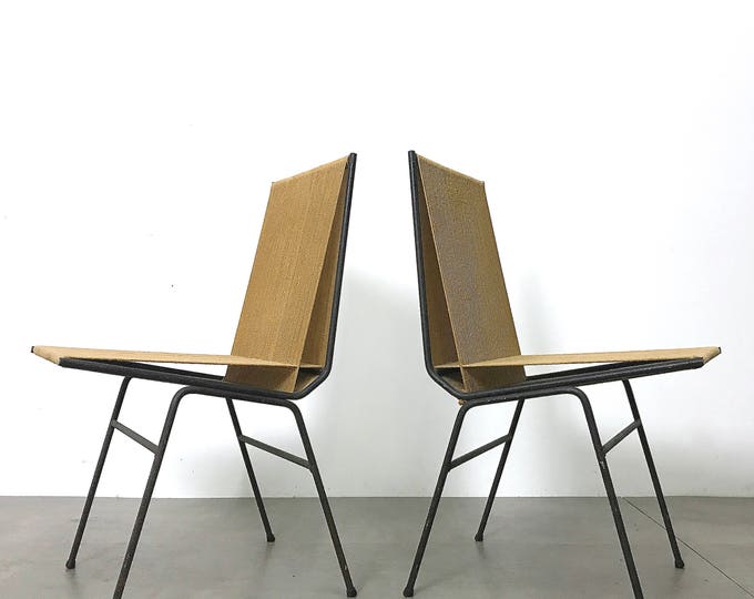 Pair Allan Gould String Chairs 1952