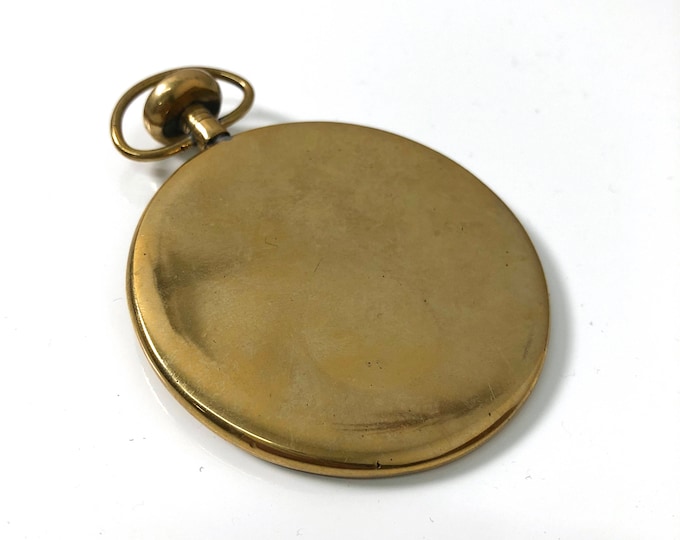 Vintage Brass Pocket Watch Paperweight, Carl Aubock attr. 1950's