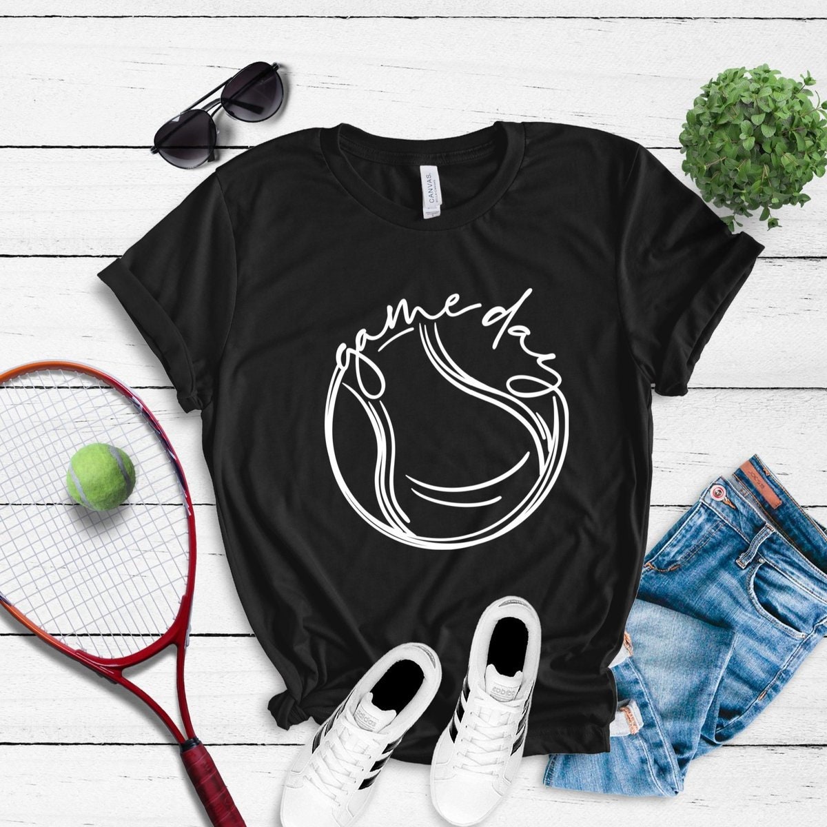 Tennis Game Day T-shirt - Etsy