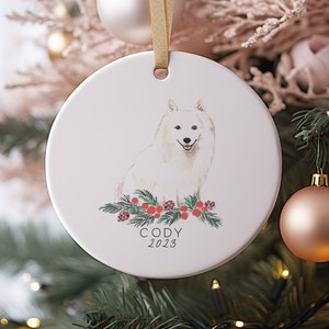 Japanese Spitz Ornament, Custom Dog Ornament, Dog Parents, Custom Christmas Ornament, 2021 Ornament, Personalized Christmas Decoration