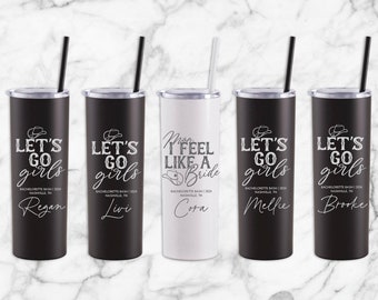 Matching Nashville Bachelorette Tumblers, Bridal Party Cups with Name, nash Bash Bachelorette Cups