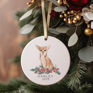 Chihuahua Christmas Ornament, Chihuahua Christmas Gift, Dog Ornament, Custom Christmas Gift, Personalized Ornament