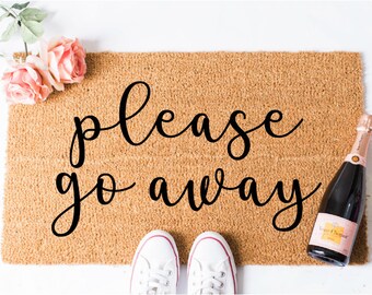 Go Away Doormat Etsy