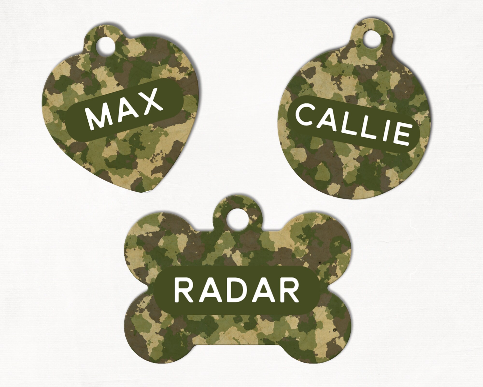 Personalized camo cheap dog tag