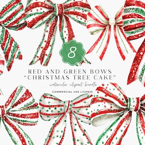 Christmas tree cake bow Png Clipart Set, Coquette Christmas Png Designs, Sublimation Design Download, Clip Art Bundle,Digital Download