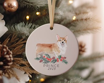 Corgi Christmas Ornament, Custom Corgi Christmas Gift, Dog Ornament, Custom Christmas Gift, Personalized Ornament