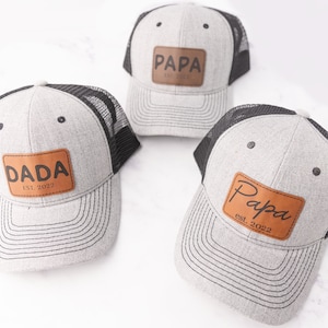 Father's Day Custom Hat, Patch Cap, Est 2022, New Dad Gift, Papa, Grandpa, Pop Pop, Dada, Daddy, Poppy, Custom Patch Hat, Trucker Hat image 3