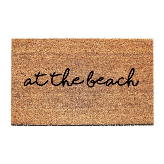 At the Beach Doormat Hello Mat Doormat Funny Etsy