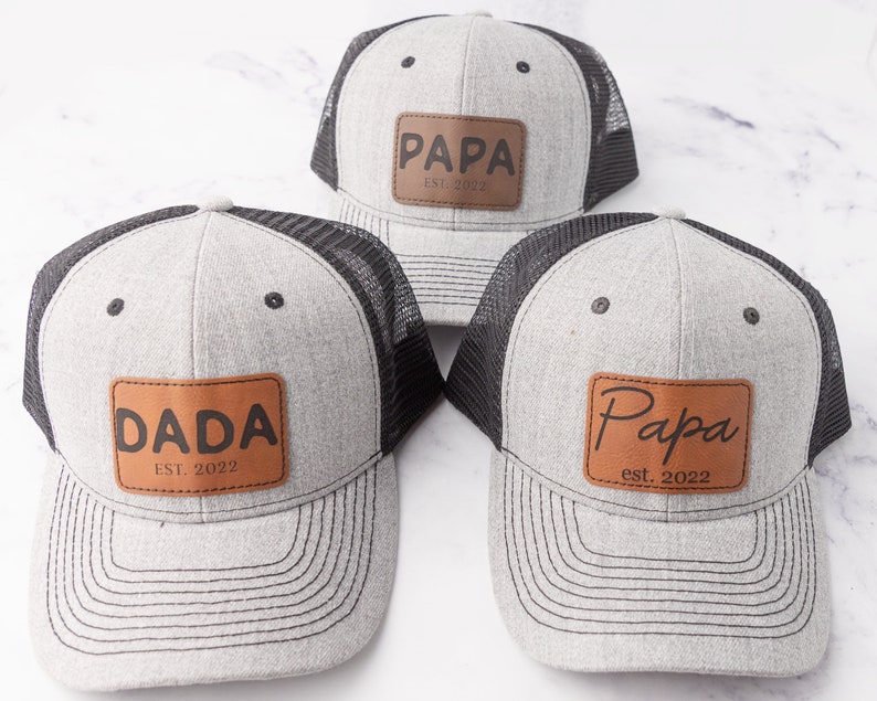 Father's Day Custom Hat, Patch Cap, Est 2022, New Dad Gift, Papa, Grandpa, Pop Pop, Dada, Daddy, Poppy, Custom Patch Hat, Trucker Hat Bild 5