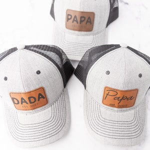 Father's Day Custom Hat, Patch Cap, Est 2022, New Dad Gift, Papa, Grandpa, Pop Pop, Dada, Daddy, Poppy, Custom Patch Hat, Trucker Hat Bild 4