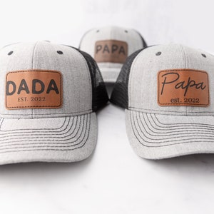Father's Day Custom Hat, Patch Cap, Est 2022, New Dad Gift, Papa, Grandpa, Pop Pop, Dada, Daddy, Poppy, Custom Patch Hat, Trucker Hat Bild 2