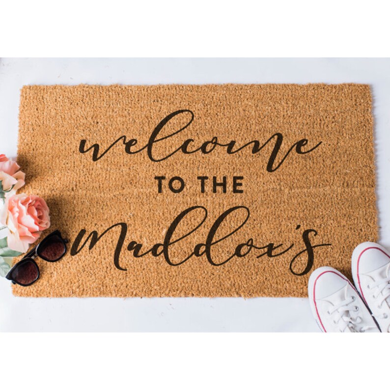 Last Name Mat Custom Name Doormat Mat Etsy